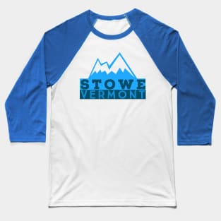 Stowe Vermont Blue Mountain Shadow Travel Baseball T-Shirt